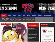 Tablet Screenshot of hannover-indians.de